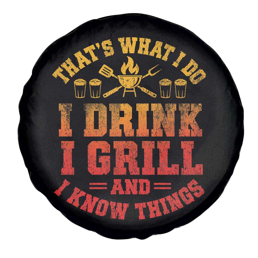 I Drink I Grill Spare Tire Cover Funny Bbq Grilling Barbecue Beer Lovers TS10 Print Your Wear