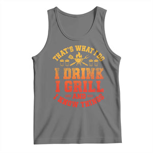 I Drink I Grill Tank Top Funny Bbq Grilling Barbecue Beer Lovers TS10 Black Heather Print Your Wear