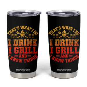 I Drink I Grill Tumbler Cup Funny Bbq Grilling Barbecue Beer Lovers TS10 Black Print Your Wear