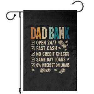 Funny Dad Garden Flag Retro Dad Bank Fathers Day