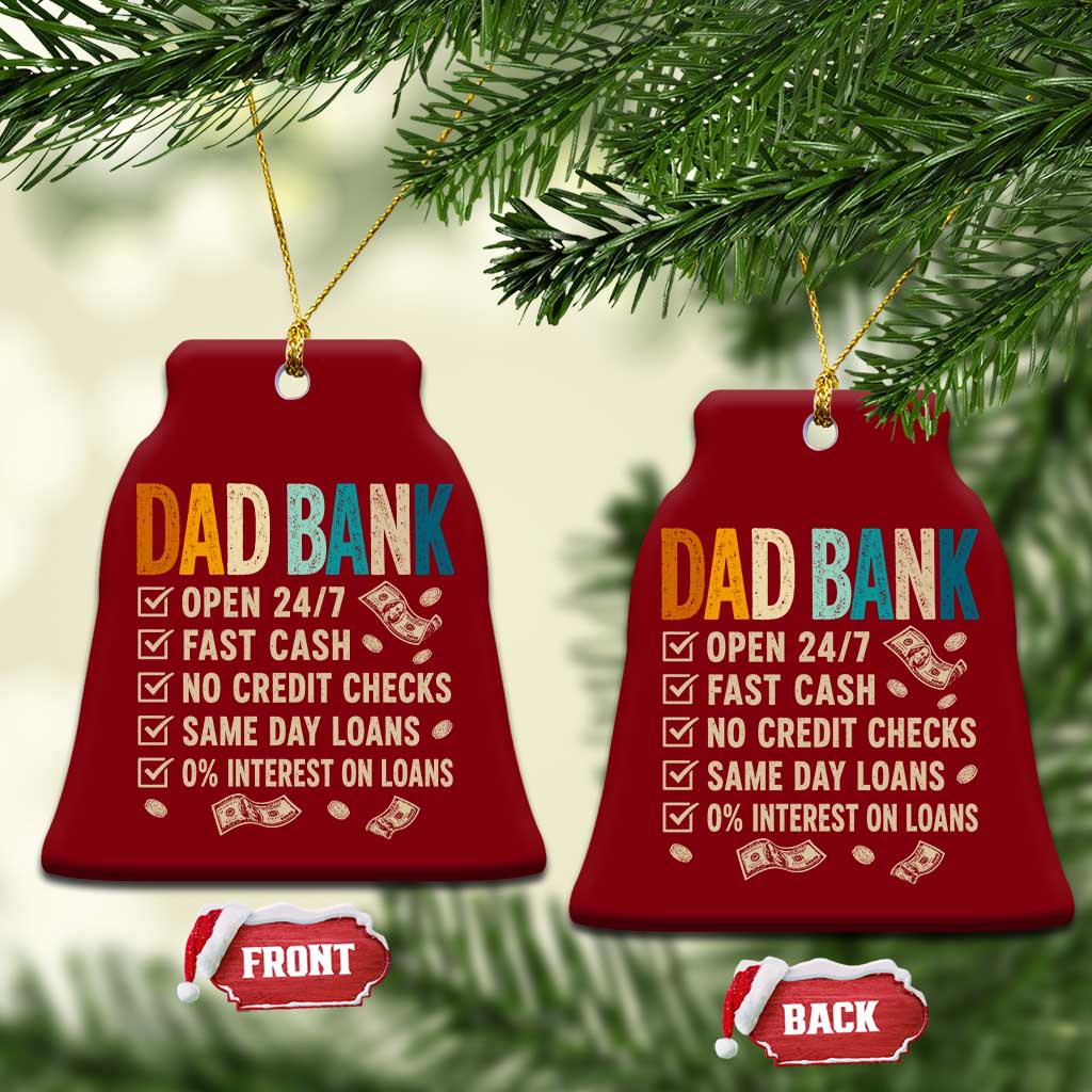 Funny Dad Ceramic Ornament Retro Dad Bank Fathers Day