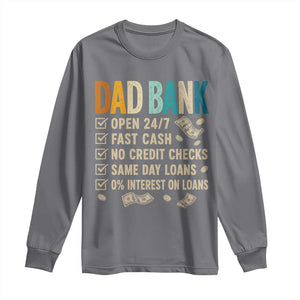 Funny Dad Long Sleeve Shirt Retro Dad Bank Fathers Day
