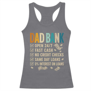 Funny Dad Racerback Tank Top Retro Dad Bank Fathers Day