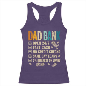 Funny Dad Racerback Tank Top Retro Dad Bank Fathers Day