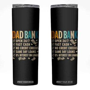 Funny Dad Skinny Tumbler Retro Dad Bank Fathers Day