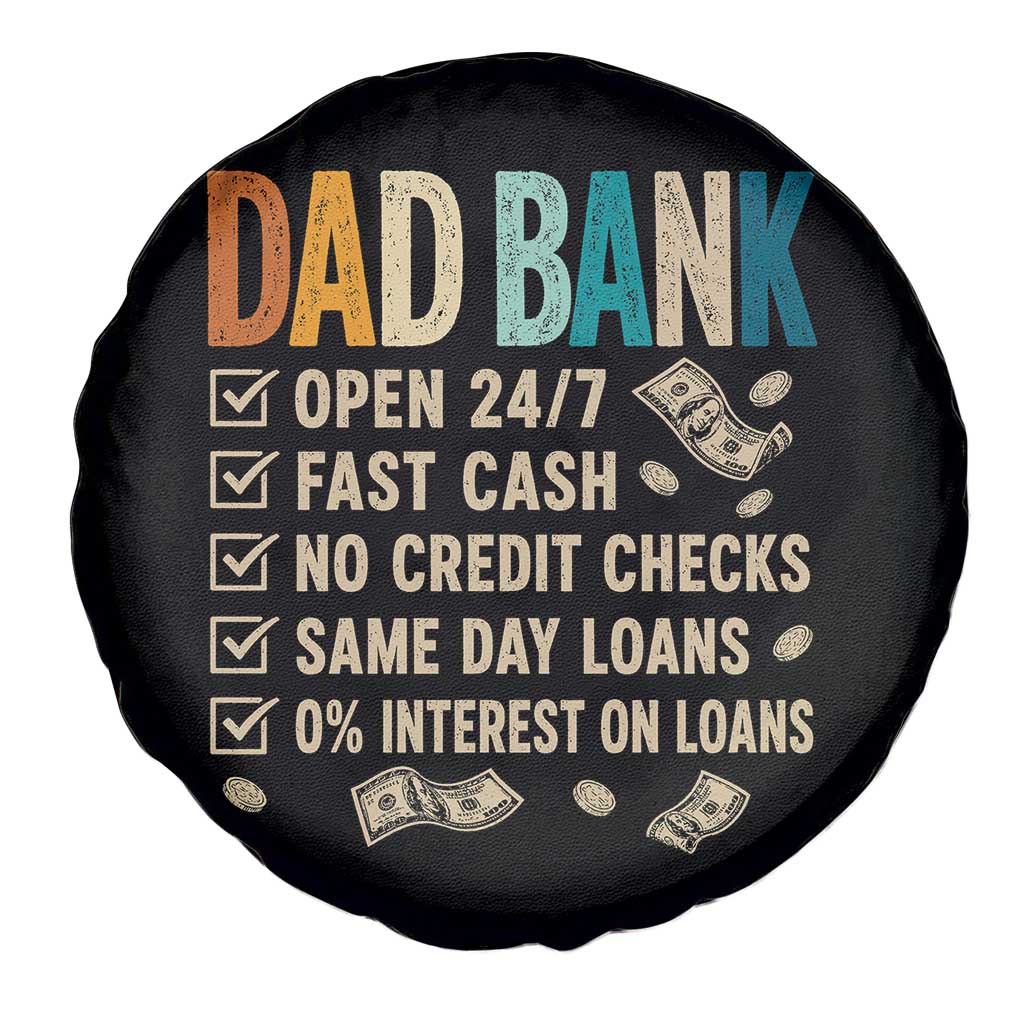 Funny Dad Spare Tire Cover Retro Dad Bank Fathers Day