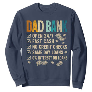 Funny Dad Sweatshirt Retro Dad Bank Fathers Day