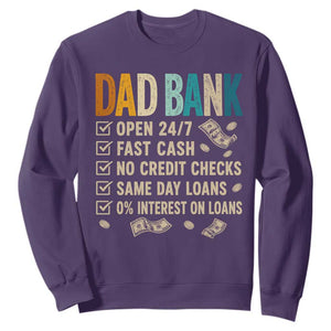 Funny Dad Sweatshirt Retro Dad Bank Fathers Day