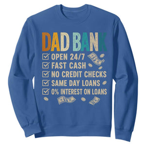 Funny Dad Sweatshirt Retro Dad Bank Fathers Day