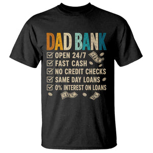 Funny Dad T Shirt Retro Dad Bank Fathers Day