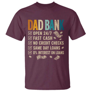 Funny Dad T Shirt Retro Dad Bank Fathers Day