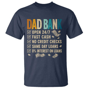 Funny Dad T Shirt Retro Dad Bank Fathers Day