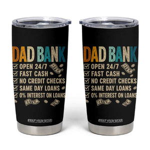 Funny Dad Tumbler Cup Retro Dad Bank Fathers Day
