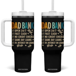 Funny Dad Tumbler With Handle Retro Dad Bank Fathers Day