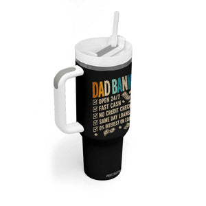 Funny Dad Tumbler With Handle Retro Dad Bank Fathers Day