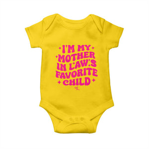 Im My Mother in Laws Favorite Child Baby Onesie Funny Daughter-in-Law Gifts