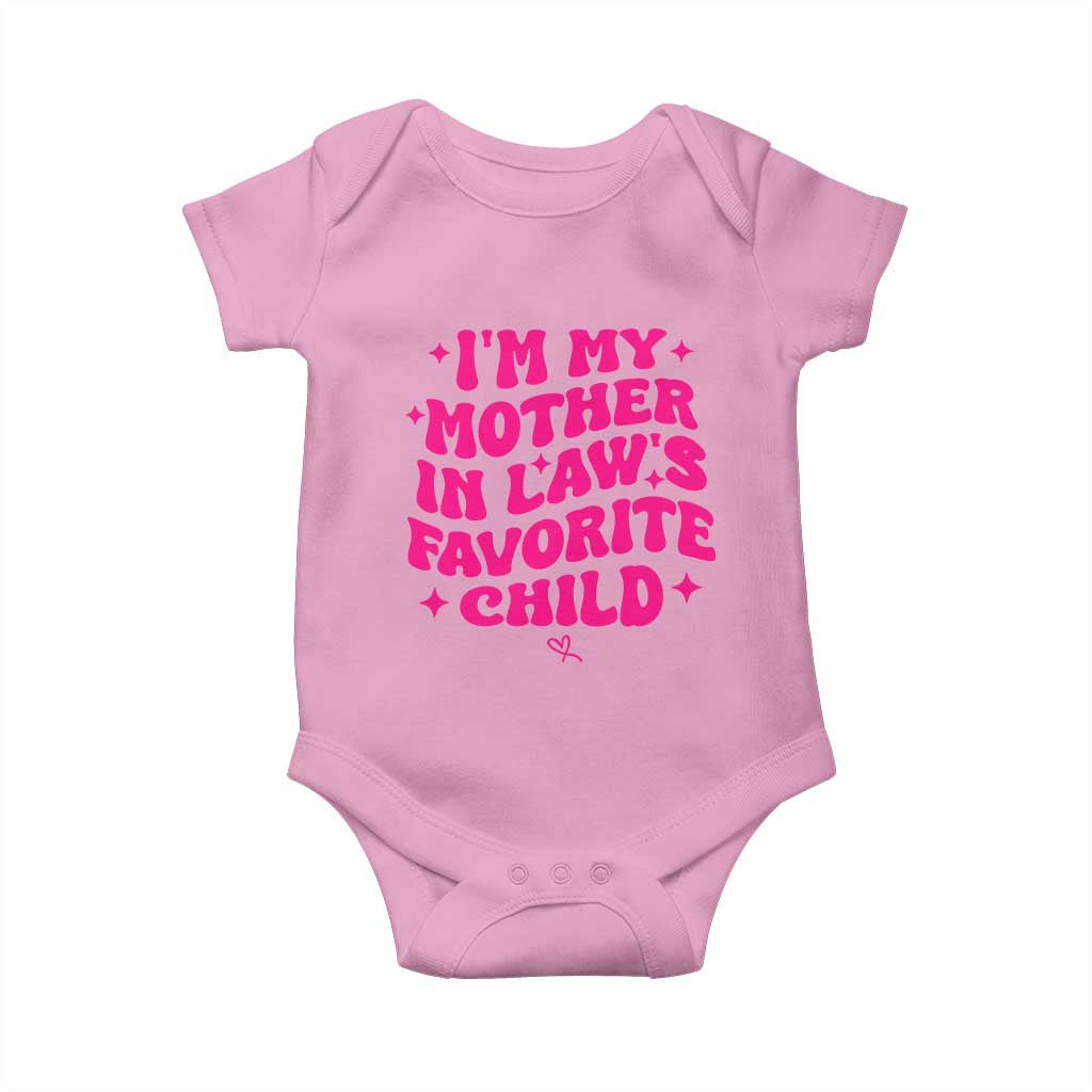 Im My Mother in Laws Favorite Child Baby Onesie Funny Daughter-in-Law Gifts