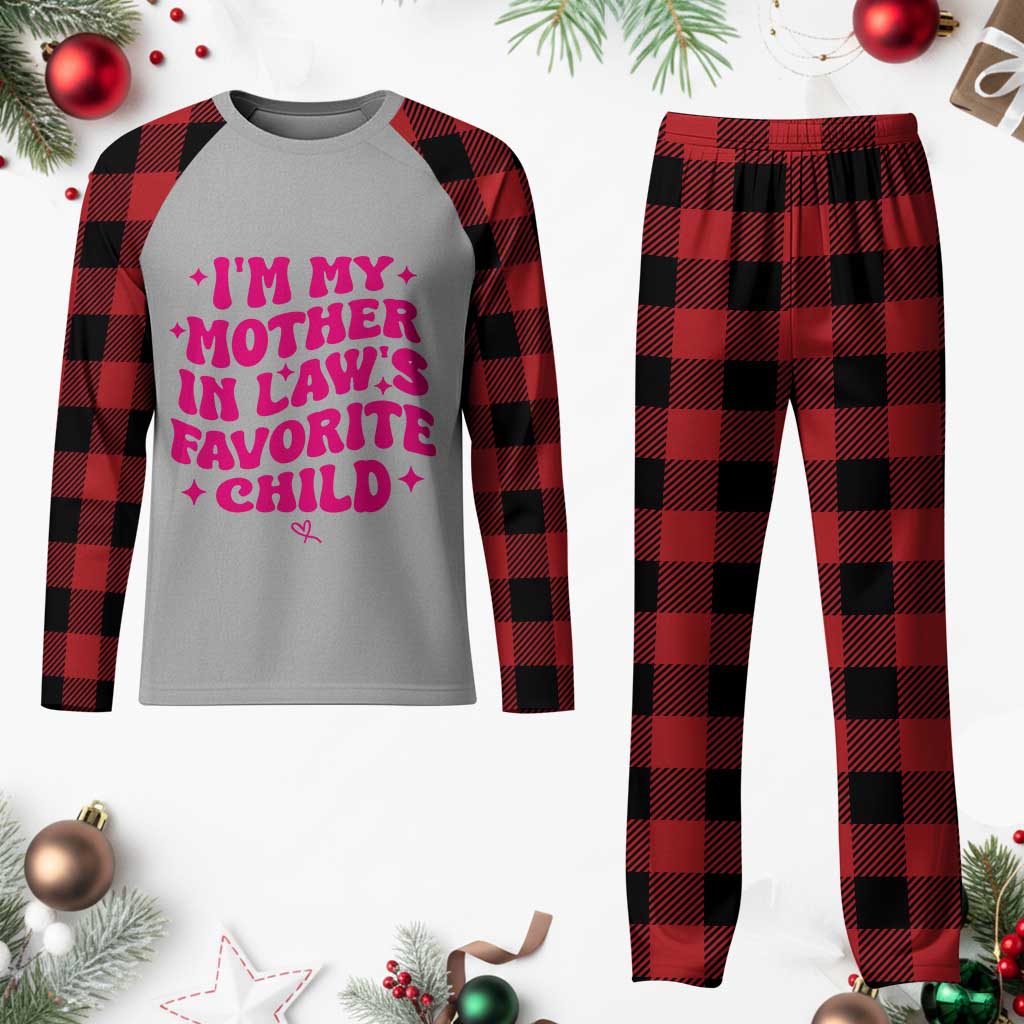 Im My Mother in Laws Favorite Child Plaid Pajama Set Funny Daughter-in-Law Gifts TS10 Buffalo Plaid Print Your Wear