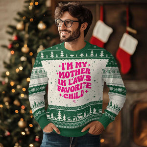 Im My Mother in Laws Favorite Child Ugly Christmas Sweater Funny Daughter-in-Law Gifts