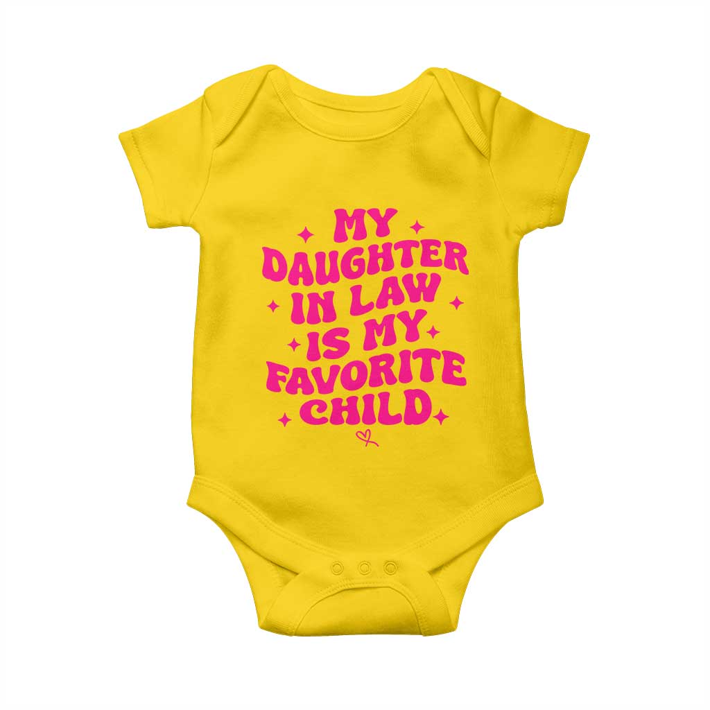 My Daughter in Law is My Favorite Child Baby Onesie Parents-In-Law Fathers Mothers Day Gifts