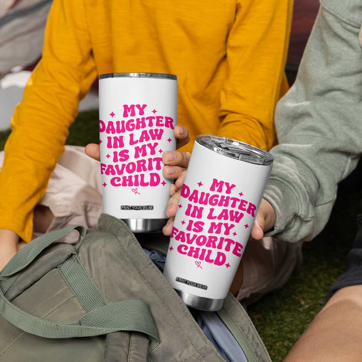My Daughter in Law is My Favorite Child Tumbler Cup Parents-In-Law Fathers Mothers Day Gifts