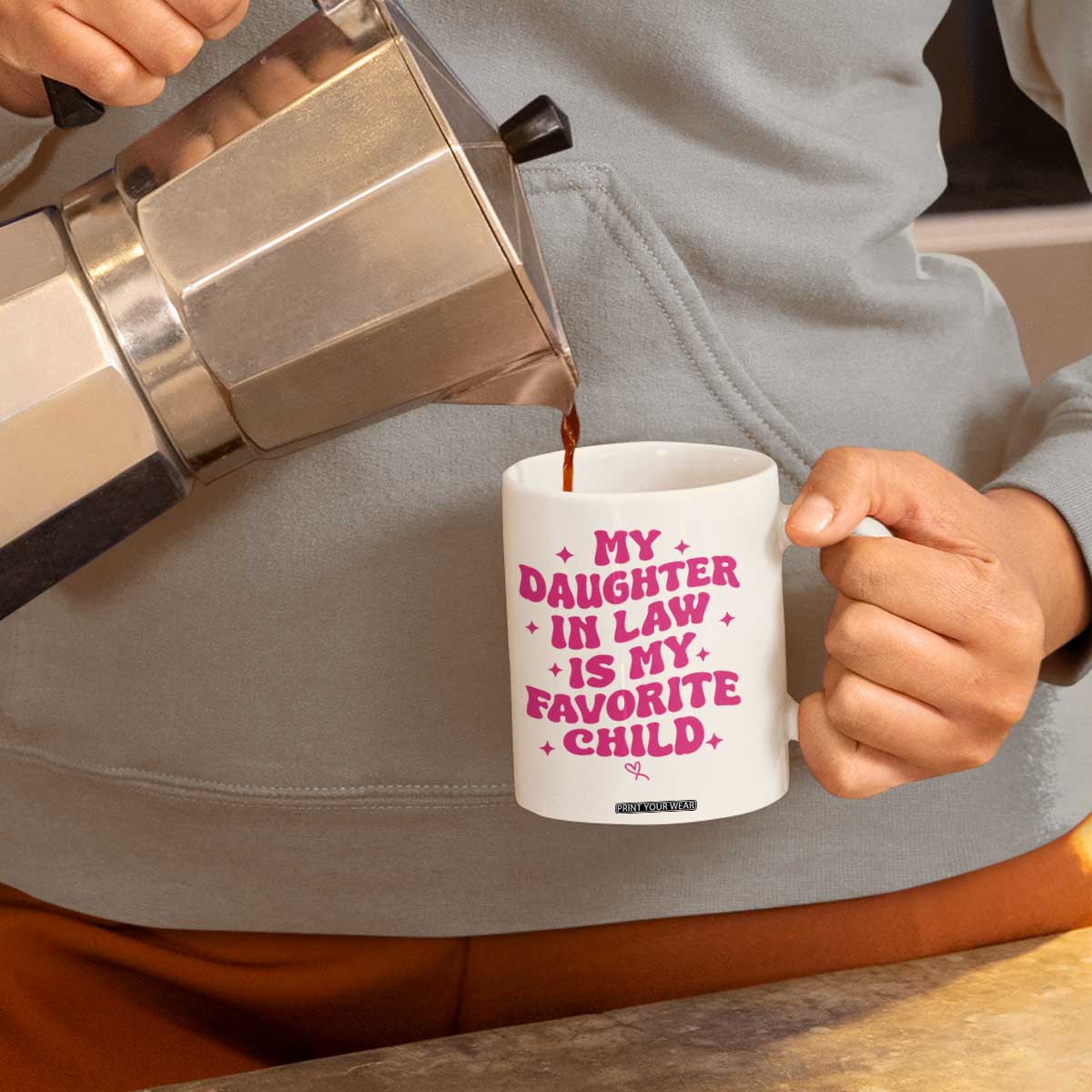 My Daughter in Law is My Favorite Child Coffee Mug Parents-In-Law Fathers Mothers Day Gifts