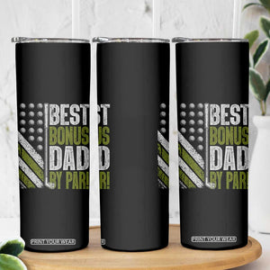 Best Bonus Dad By Par Skinny Tumbler Step Dad Golf American Flag Fathers Day Gift For Golfers TS10 Print Your Wear
