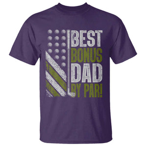 Best Bonus Dad By Par T Shirt Step Dad Golf American Flag Fathers Day Gift For Golfers TS10 Purple Print Your Wear