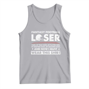 I Suck at Fantasy Football Tank Top Funny Loser Commissioner Draft Party Commish FFL TS10 Athletic Heather Print Your Wear