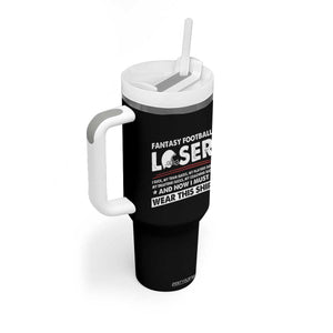 I Suck at Fantasy Football Tumbler With Handle Funny Loser Commissioner Draft Party Commish FFL TS10 Print Your Wear