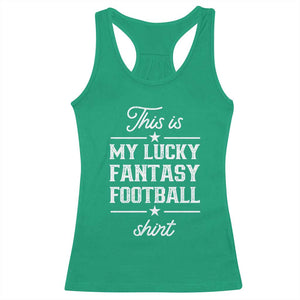 Lucky Fantasy Football Racerback Tank Top Commissioner Draft Party Commish FFL TS10 Irish Green Print Your Wear