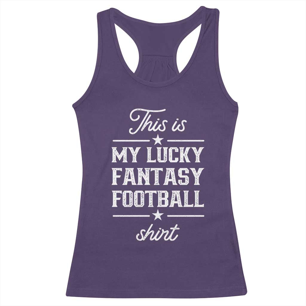 Lucky Fantasy Football Racerback Tank Top Commissioner Draft Party Commish FFL TS10 Purple Print Your Wear
