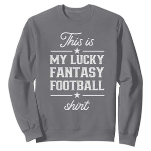 Lucky Fantasy Football Sweatshirt Commissioner Draft Party Commish FFL TS10 Charcoal Print Your Wear