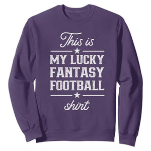 Lucky Fantasy Football Sweatshirt Commissioner Draft Party Commish FFL TS10 Purple Print Your Wear
