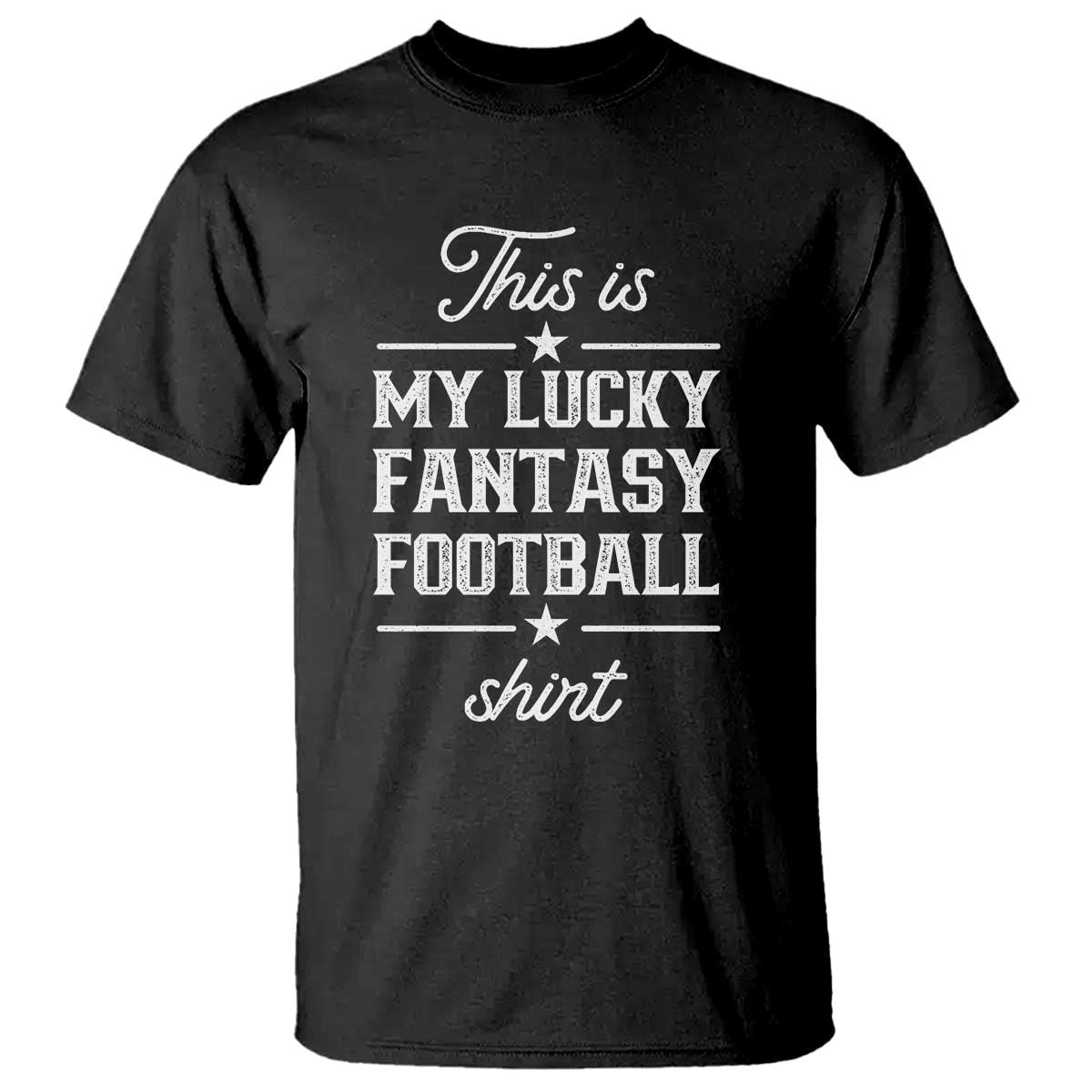 Lucky Fantasy Football T Shirt Commissioner Draft Party Commish FFL TS10 Black Print Your Wear