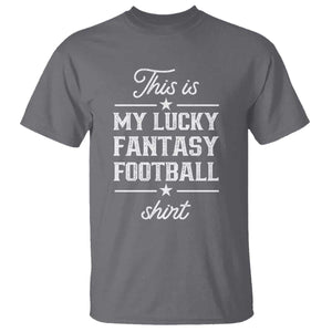 Lucky Fantasy Football T Shirt Commissioner Draft Party Commish FFL TS10 Charcoal Print Your Wear