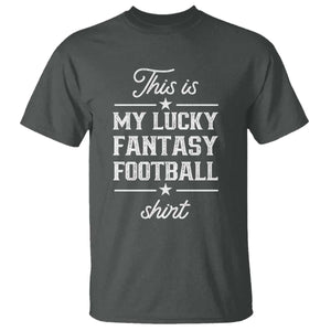 Lucky Fantasy Football T Shirt Commissioner Draft Party Commish FFL TS10 Dark Heather Print Your Wear