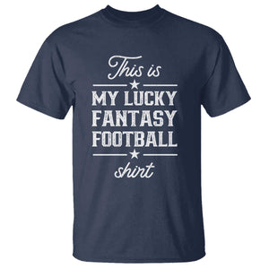 Lucky Fantasy Football T Shirt Commissioner Draft Party Commish FFL TS10 Navy Print Your Wear