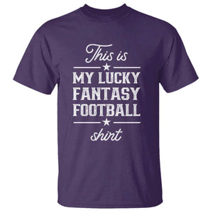 Lucky Fantasy Football T Shirt Commissioner Draft Party Commish FFL TS10 Purple Print Your Wear