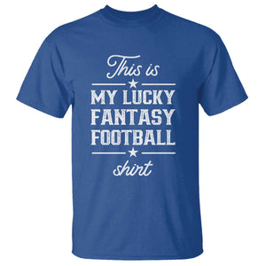 Lucky Fantasy Football T Shirt Commissioner Draft Party Commish FFL TS10 Royal Blue Print Your Wear