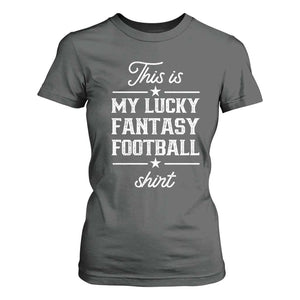 Lucky Fantasy Football T Shirt For Women Commissioner Draft Party Commish FFL TS10 Dark Heather Print Your Wear