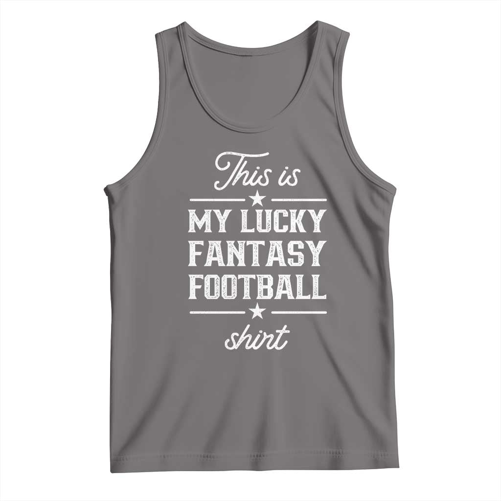 Lucky Fantasy Football Tank Top Commissioner Draft Party Commish FFL TS10 Deep Heather Print Your Wear