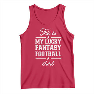 Lucky Fantasy Football Tank Top Commissioner Draft Party Commish FFL TS10 Red Print Your Wear