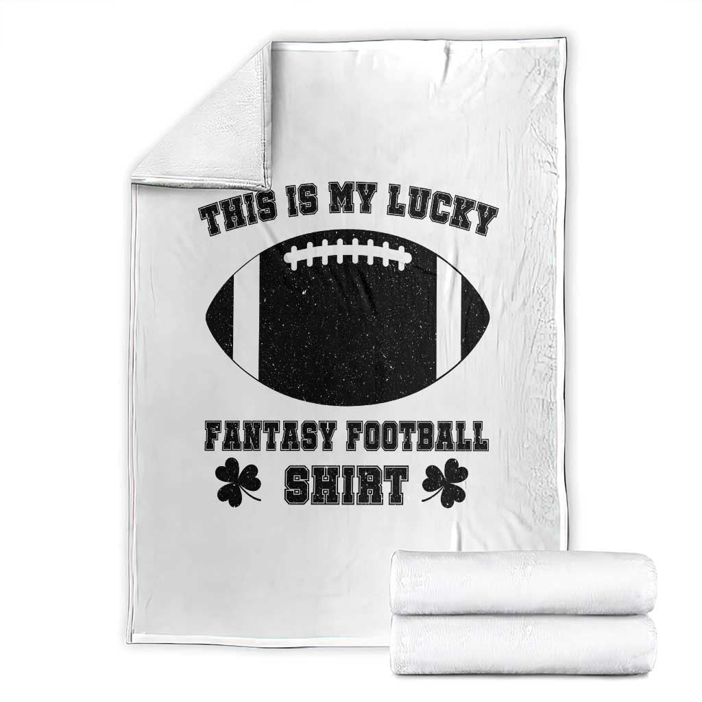Lucky Fantasy Football Throw Blanket Vintage Commissioner Draft Party Commish FFL TS10 White Print Your Wear