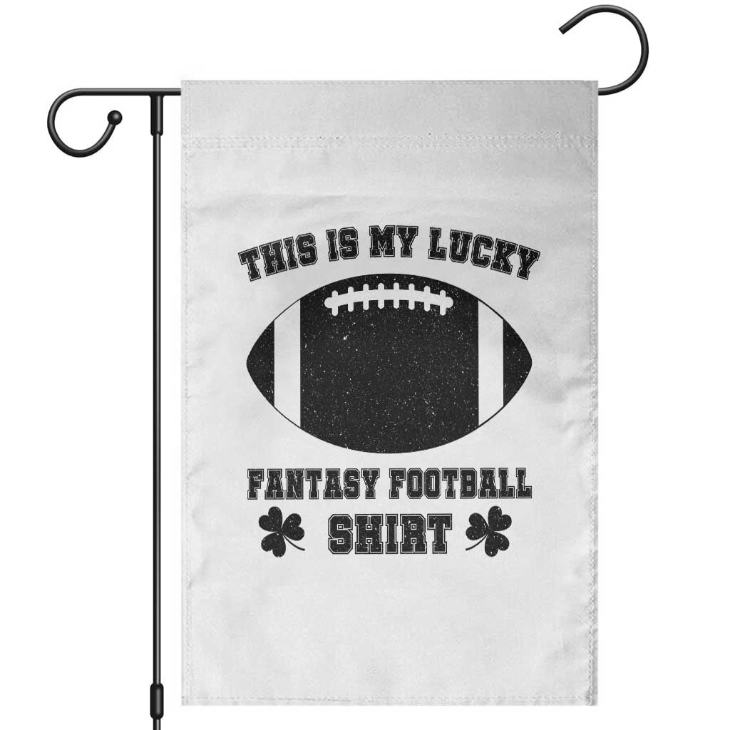 Lucky Fantasy Football Garden Flag Vintage Commissioner Draft Party Commish FFL TS10 White Print Your Wear
