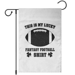 Lucky Fantasy Football Garden Flag Vintage Commissioner Draft Party Commish FFL TS10 White Print Your Wear