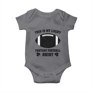 Lucky Fantasy Football Baby Onesie Vintage Commissioner Draft Party Commish FFL TS10 Charcoal Print Your Wear