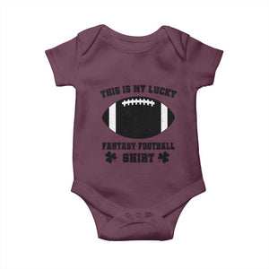 Lucky Fantasy Football Baby Onesie Vintage Commissioner Draft Party Commish FFL TS10 Maroon Print Your Wear