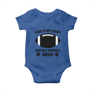 Lucky Fantasy Football Baby Onesie Vintage Commissioner Draft Party Commish FFL TS10 Royal Blue Print Your Wear