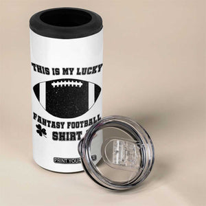 Lucky Fantasy Football 4 in 1 Can Cooler Tumbler Vintage Commissioner Draft Party Commish FFL TS10 Print Your Wear